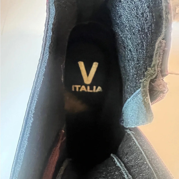V Italia Red/Black Metallic combat boots 37 - Picture 8 of 9